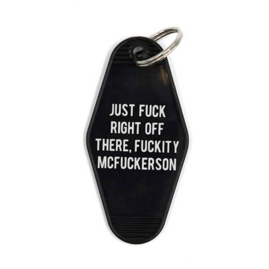 GetBullish - Wholesale Keychain – Unisex - Just Fuck Right Off, Fuckity McFuckerson Motel Keychain3