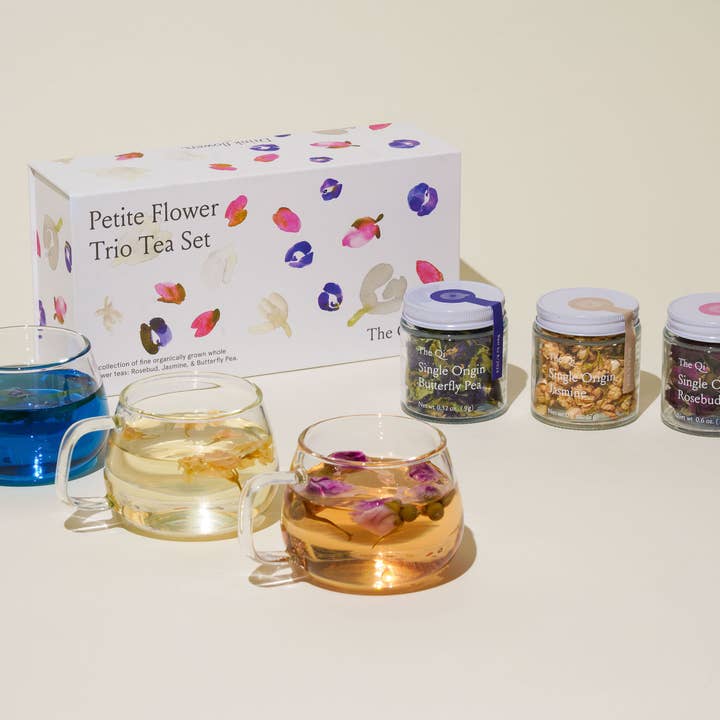 The Qi - Wholesale Tea Set - TRIO PETITE FLOWER TEA SET