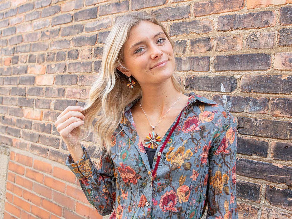 Multi Tejano Daisy Pendant for wholesale on Faire1