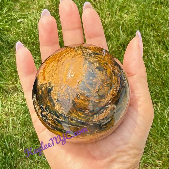 KayleeNYC - Vente Pierre et cristal de spiritualité - Lot de 6 sphères naturelles en cristal de pietersite, 1,8-1,8 kg5