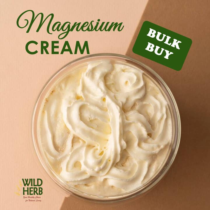 Wild Herb Soap Co - Wholesale Body Cream/Lotion - Silky Magnesium Cream Bulk Buy Rosewood Essential Oil Scent