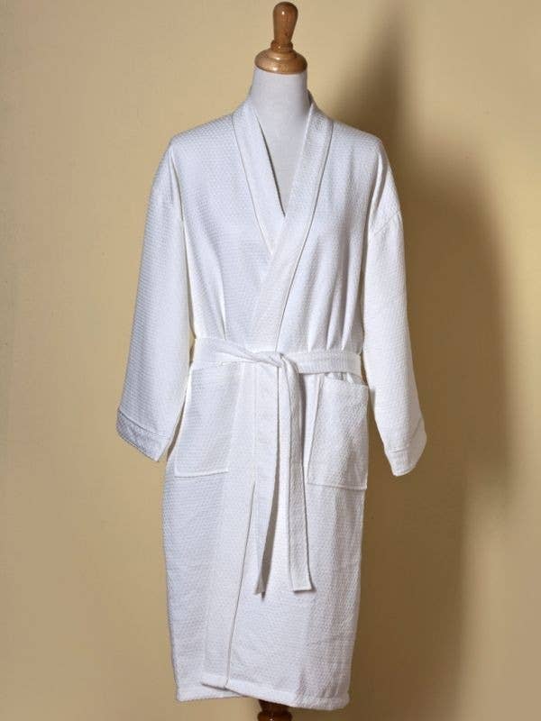 Jacaranda Living - Wholesale Robe - Women's - Bathrobe - White Willow Weave
