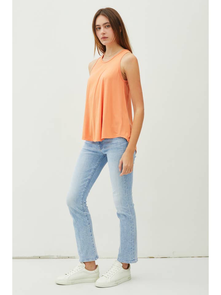 Be Cool - Wholesale Tank Top - Women's - SOFT FLOWY ROUND NECK TANK TOP