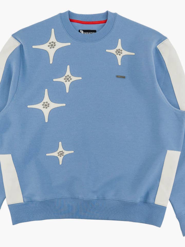 M4118 Bottega Crewneck Sweatshirt - Blue for wholesale by Makobi