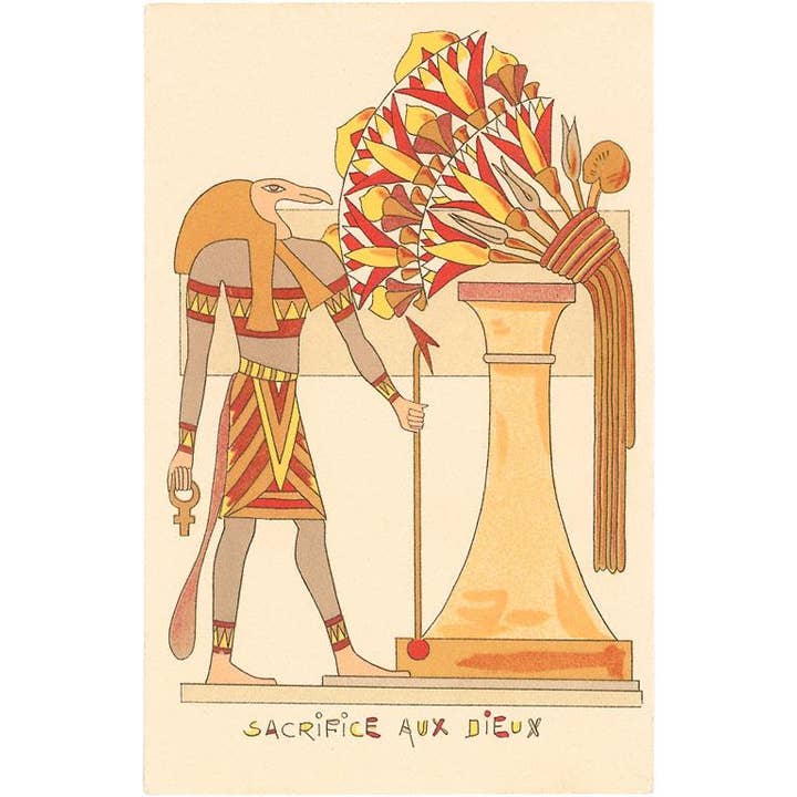 Found Image Press - Wholesale Sticker - Sticker EG-59 Papyrus Sacrifice to Thoth