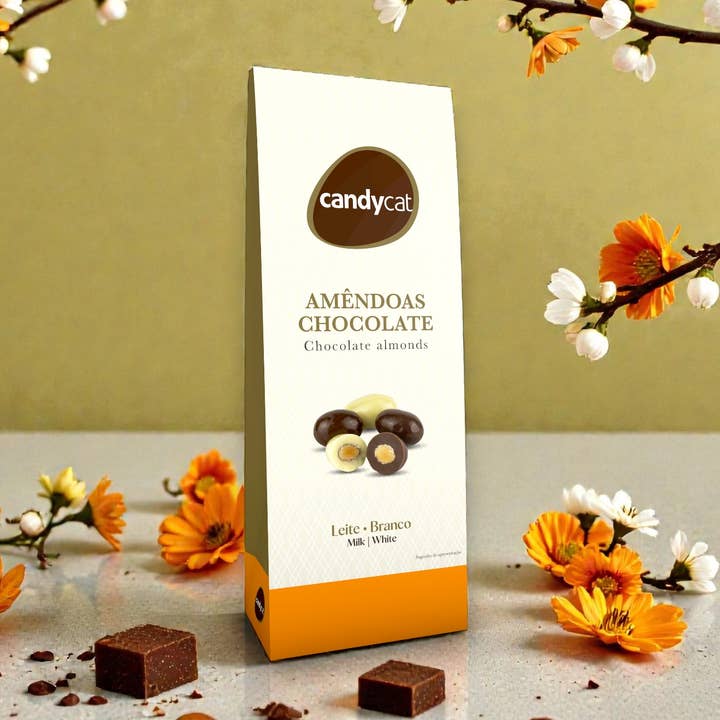 Mandelchokladutlopp - Silverlåda 150g för wholesale av Candycat