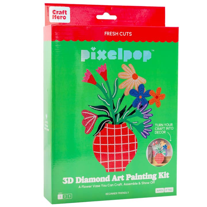 PixelPop™ Diamantkonst 3D-display — Färska Snitt för wholesale av House of Party