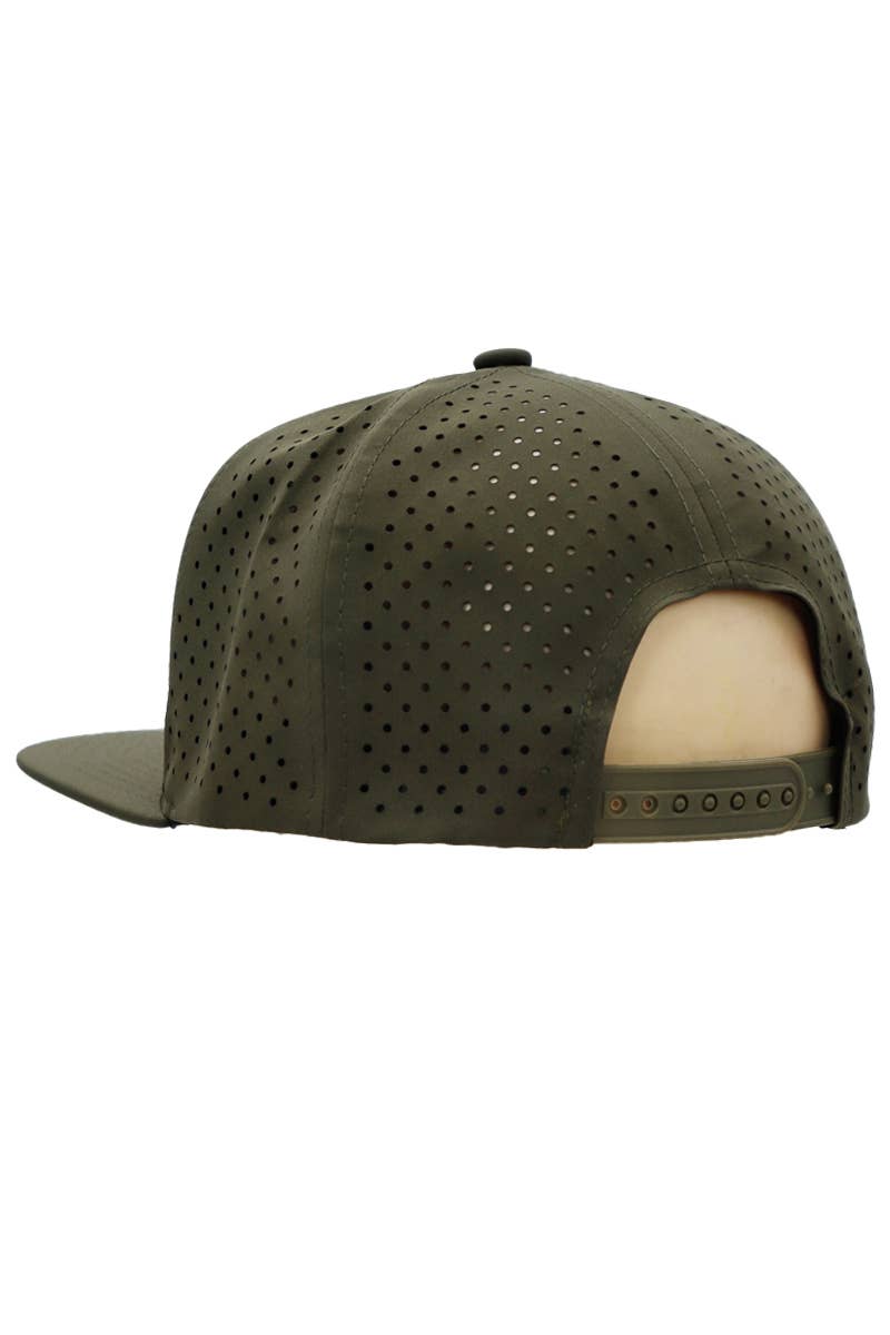 Cap Zone - Wholesale Flat Brim Cap - Unisex - Six Panel Flat Bill Perforated Snapback11