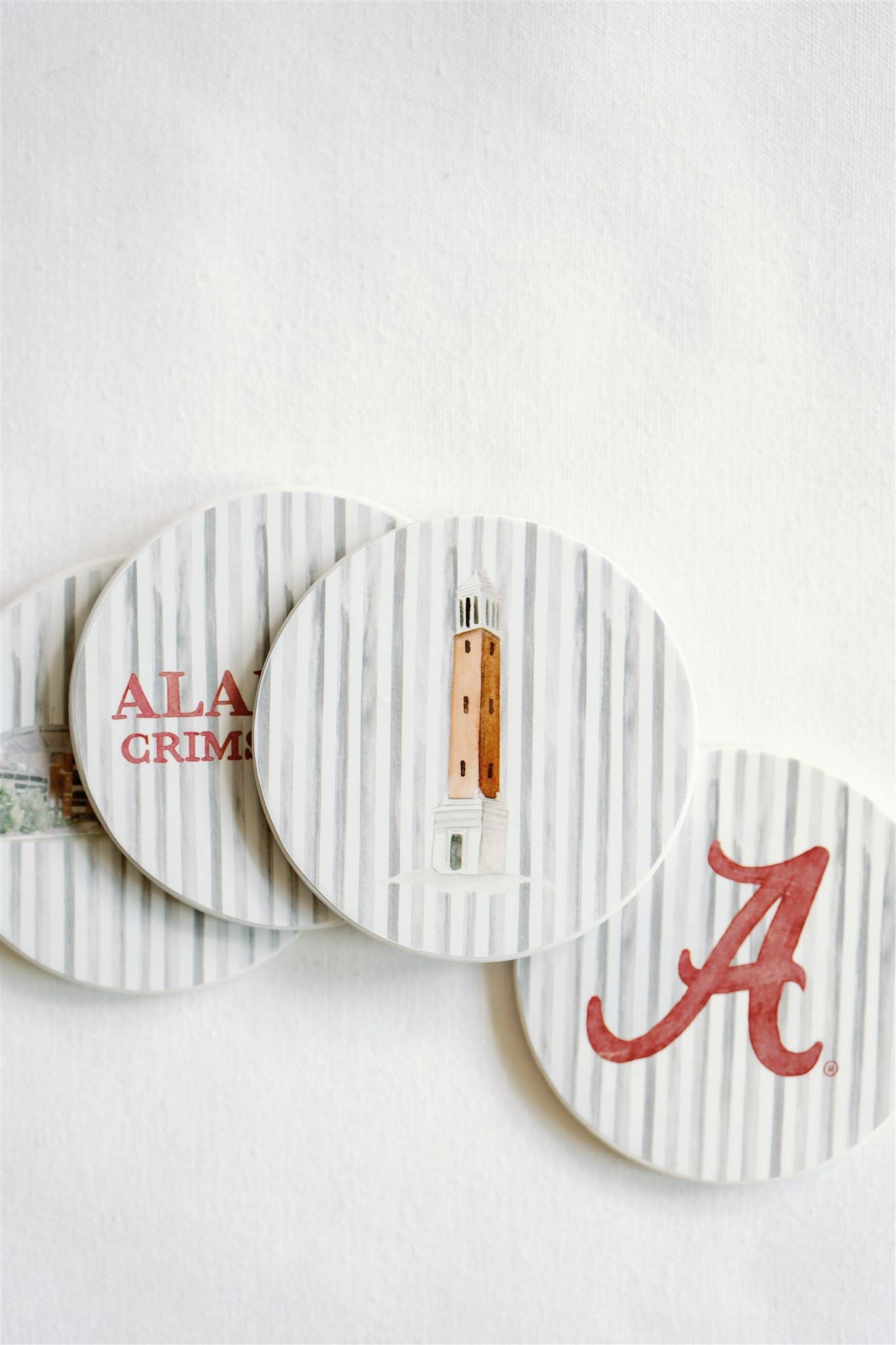 Gracefully Made Art - Wholesale Coasters - Ceramic Alabama Striped Coasters3