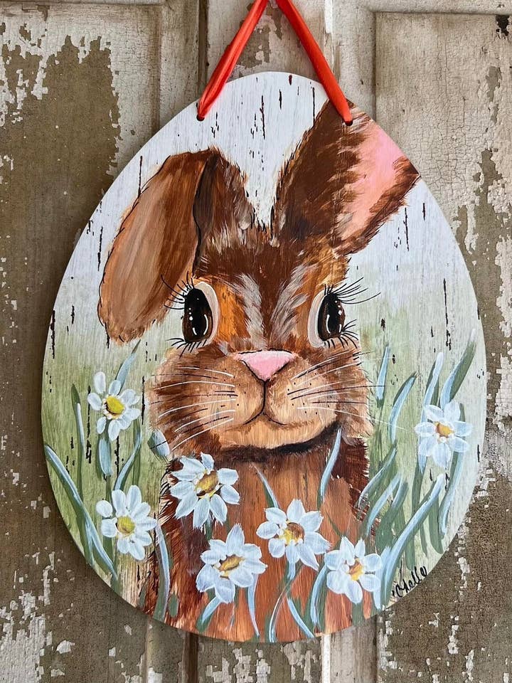 Door Hanger: Easter Watchful Wilbur for wholesale by The Happy Butterfly