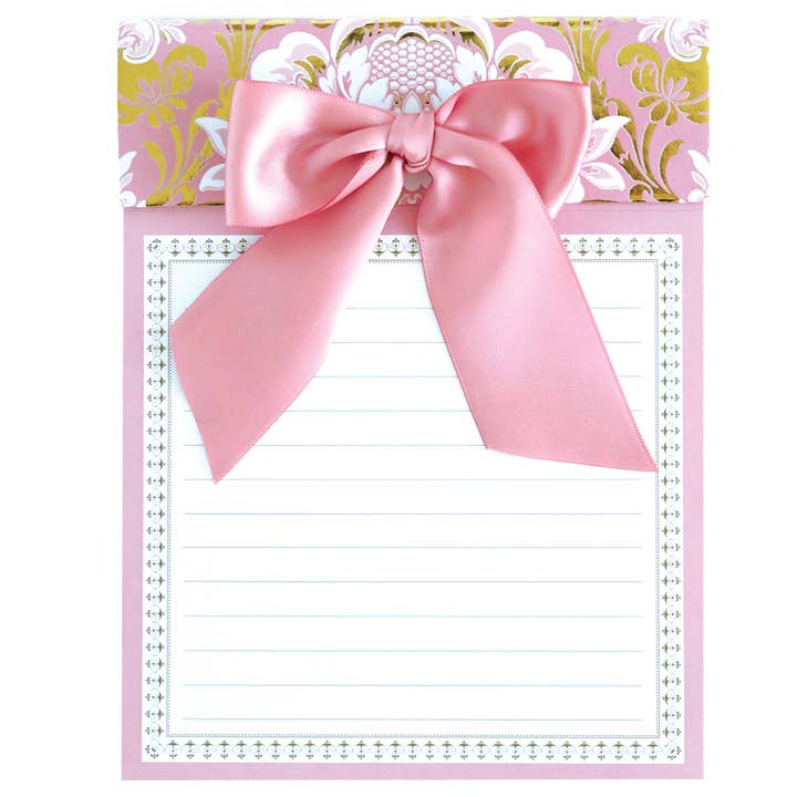 Pink Damask Bow Pad for wholesale by Anna Griffin Inc