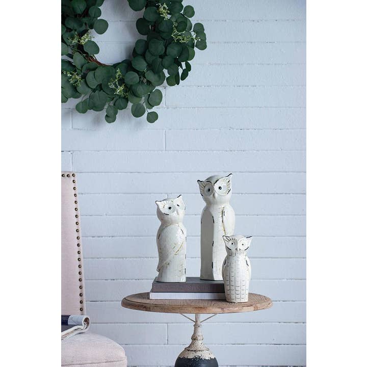 A&B Home Group Inc. - Wholesale Decorative Figurine - S/3 Vivek White Owls Trio6