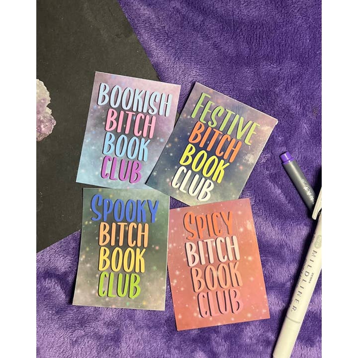 Bookish Book Club Sticker, Multi Genre Book Lover -Glossy for wholesale by ChaoticPossumDesigns