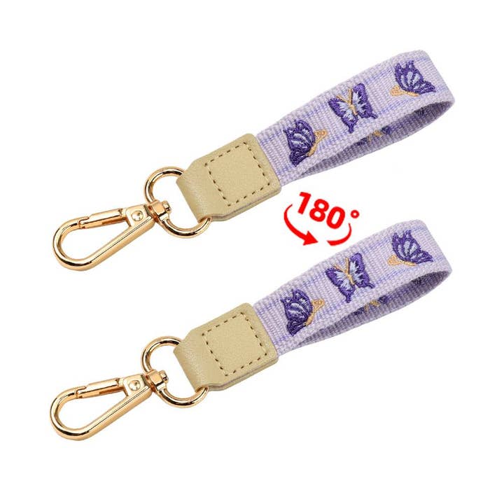 MKS America - Wholesale Keychain - Women's - Ball & Butterfly Theme Embroidered Keychain3