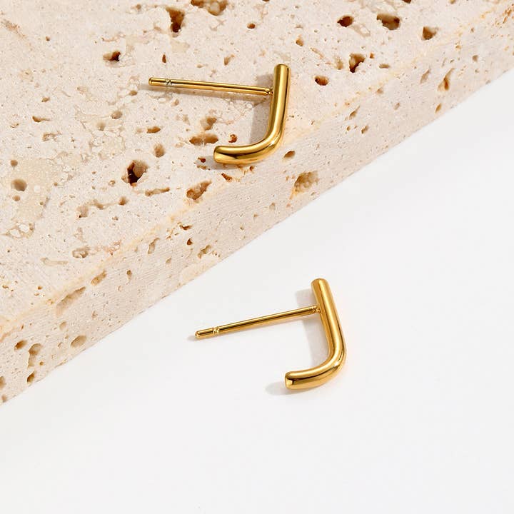 1 Paar Ohrringe im einfachen Stil aus Stahl für den Großhandel von Gooddiy