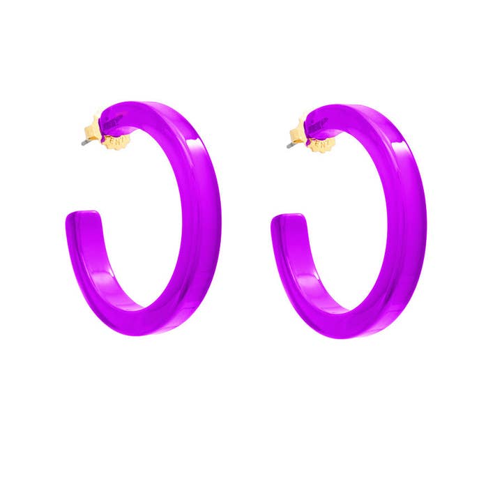 ZENZII Jewelry – Großhandel Hoops – Mittelgroßer offener Creolring aus Kunstharz10