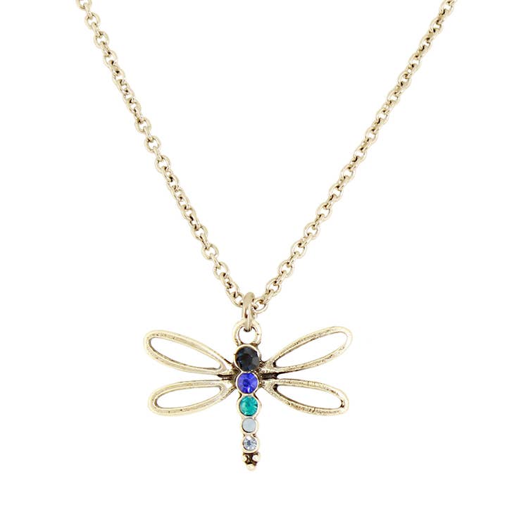 Baked Beads - Wholesale Pendant/Charm Necklace - Crystal Dragonfly Necklace