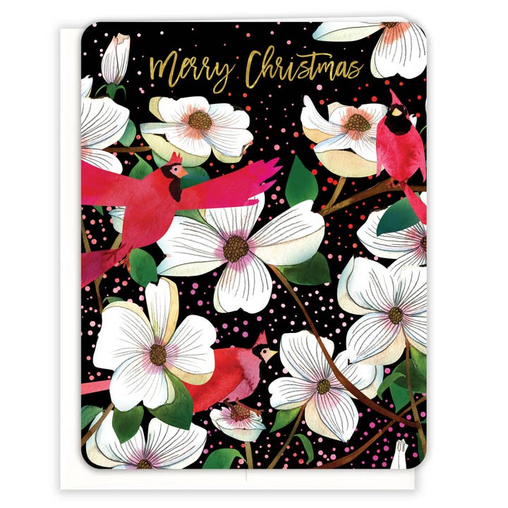 Holiday Cardinals for wholesale by Paper Loop | Hand-Painted Greeting Cards