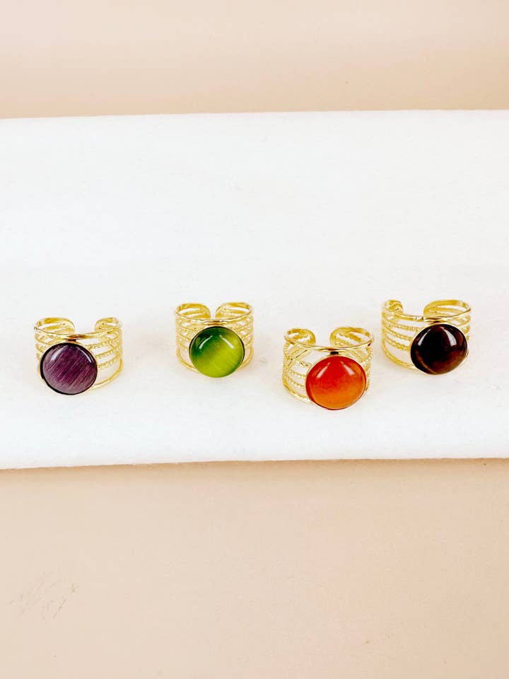 4 Anéis em aço inoxidável por atacado de D Bijoux