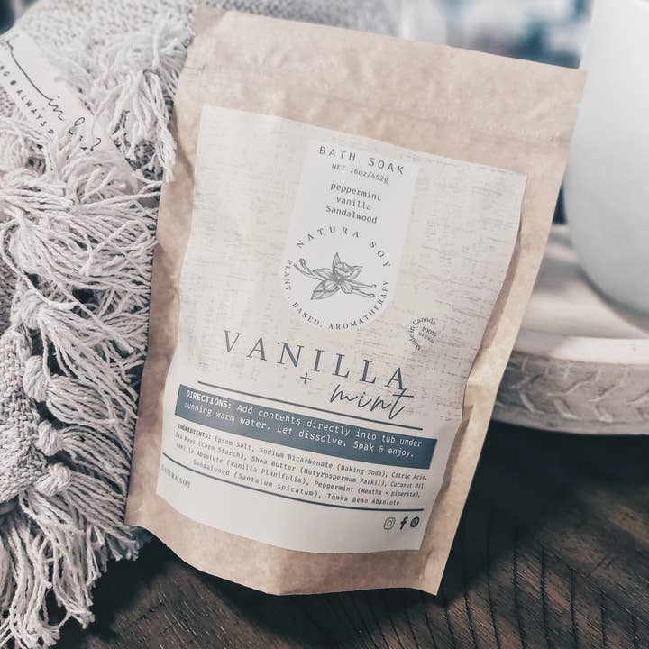 Natura Soylights - Wholesale Bath Soak/Milk - Bath Soak- Vanilla Mint