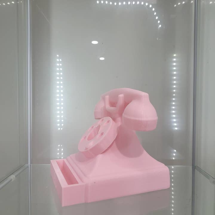 JDCOLFASHION LLC – Engroshandel Makeuppenselsæt – Vintage lyserød drejetelefon retro pynt & boligindretning makeup-organizer børsteholder5