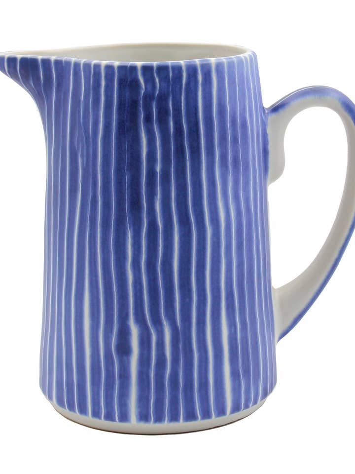 Blue me Away Stoneware Pitcher for wholesale by Pó de Barro