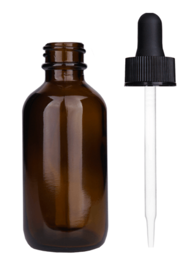 Best Bottles - Vente Supports pour huile essentielle - Bouteille ronde ambrée Boston - 60 ml (plusieurs couleurs de compte-gouttes)1