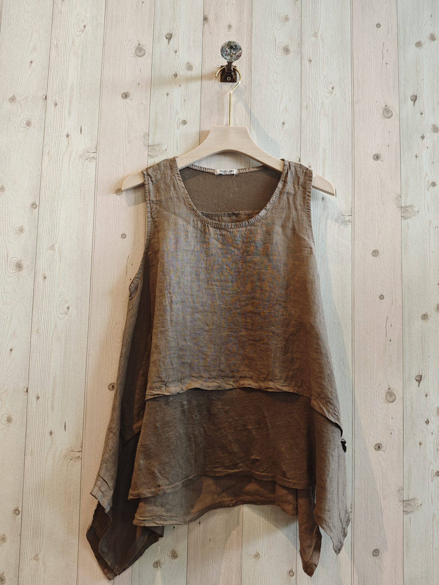 Linen & More - Wholesale Blouse - Women's - REF 6290 LONG V-NECK BLOUSE 100% LINEN4