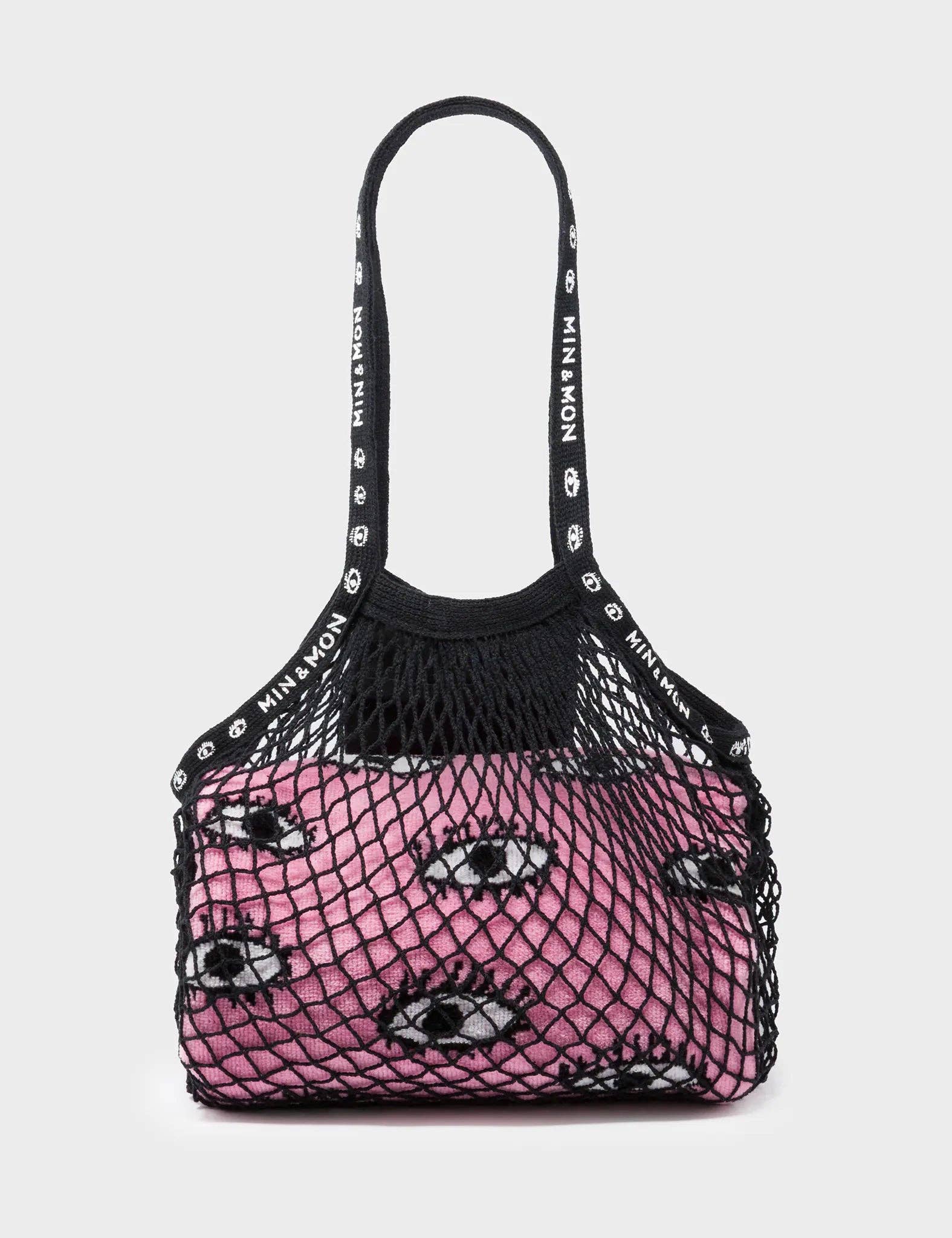 Min & Mon - Wholesale Grocery/Shopping Bag - Black Mesh Bag - Min & Mon Design2
