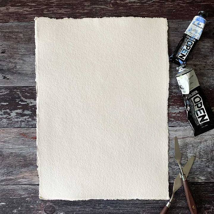 The Natural Paper Company - Vente Assortiments de papeterie/cartes - Carte artisanale blanche - 320 g/m² | Chiffon de coton recyclé5