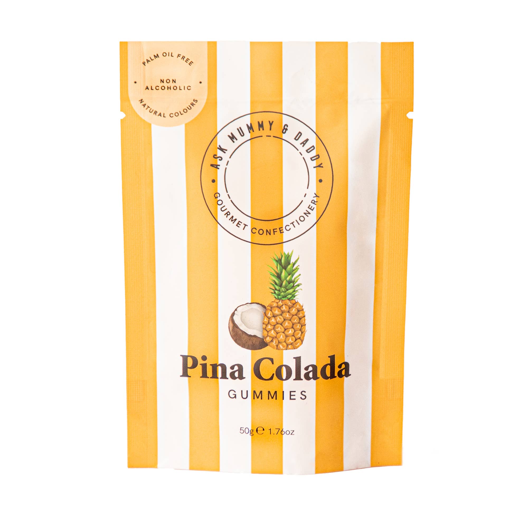 Ask Mummy & Daddy – wholesale Gummy – Pina Colada Gummies 50g Pouch5