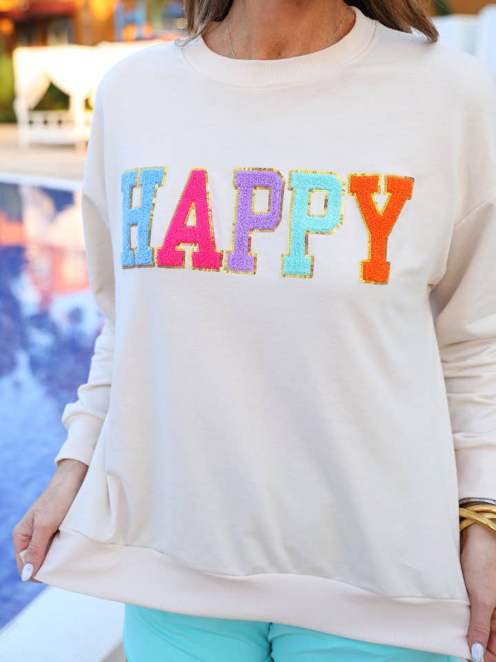 Happy Patch Pullover for wholesale by Jess Lea