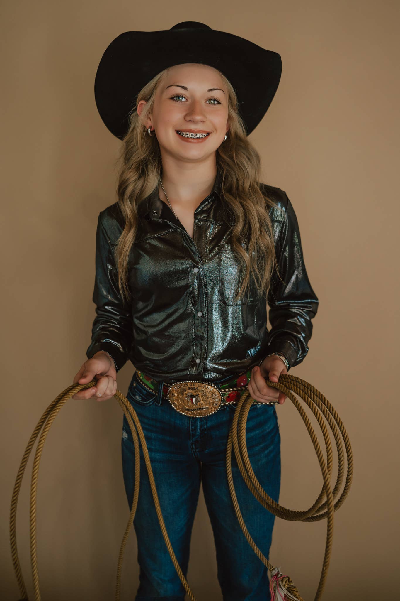 Legends and Mavericks Apparel – wholesale Tröja med knappar – Dam – Del Rae Pärlsnapp4