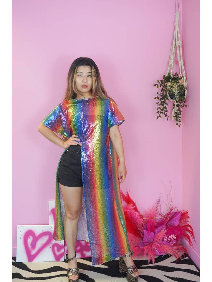 Isolated Heroes – wholesale Klänning - Dam – Neon Pastell Rainbow Split Klänning2