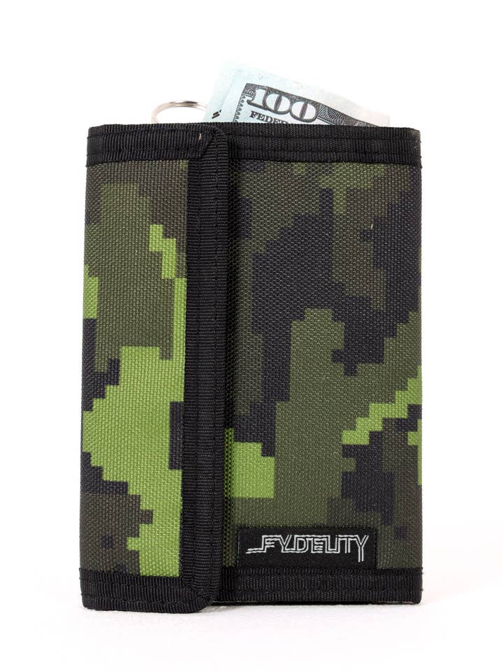 80704: 80's Wallet | RFID Blocking | Green CAMO for wholesale by Fydelity