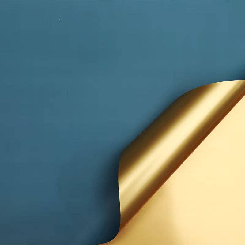 Elegant Design Supply - Vendita all'ingrosso Rotoli di carta da regalo - Carta da regalo impermeabile dorata bifacciale per fiori (20 fogli)1