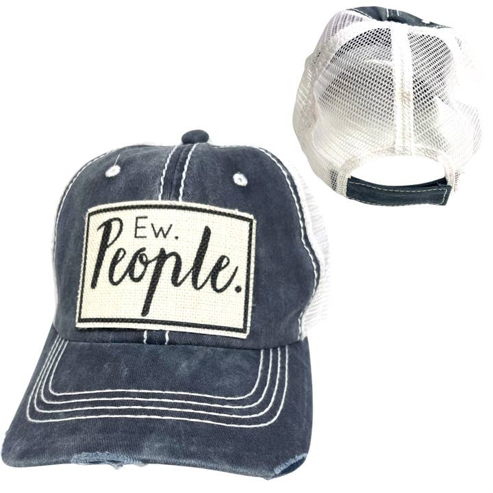dkhandmade - Wholesale Trucker Hat - Unisex - EW PEOPLE BALL CAP | UNISEX HAT | DISTRESSED3