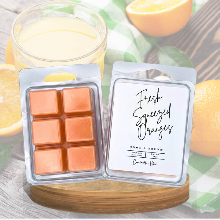 Fresh Squeezed Orange 100% Soy Wax Melt for wholesale by Home & Arrow