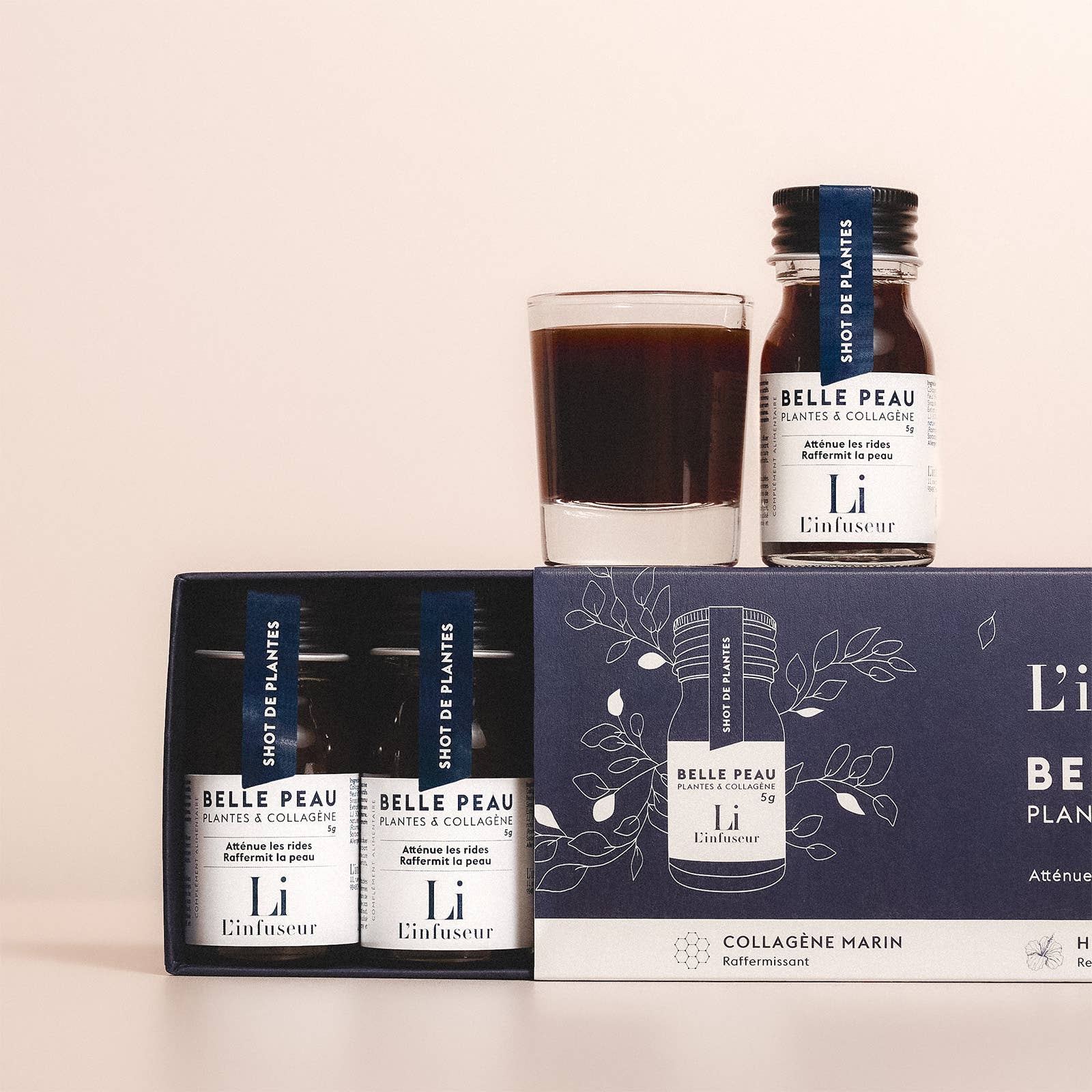 L'INFUSEUR - Wholesale Oral Supplement/Vitamin - Shot Beautiful Skin Set - Plants & Collagen1