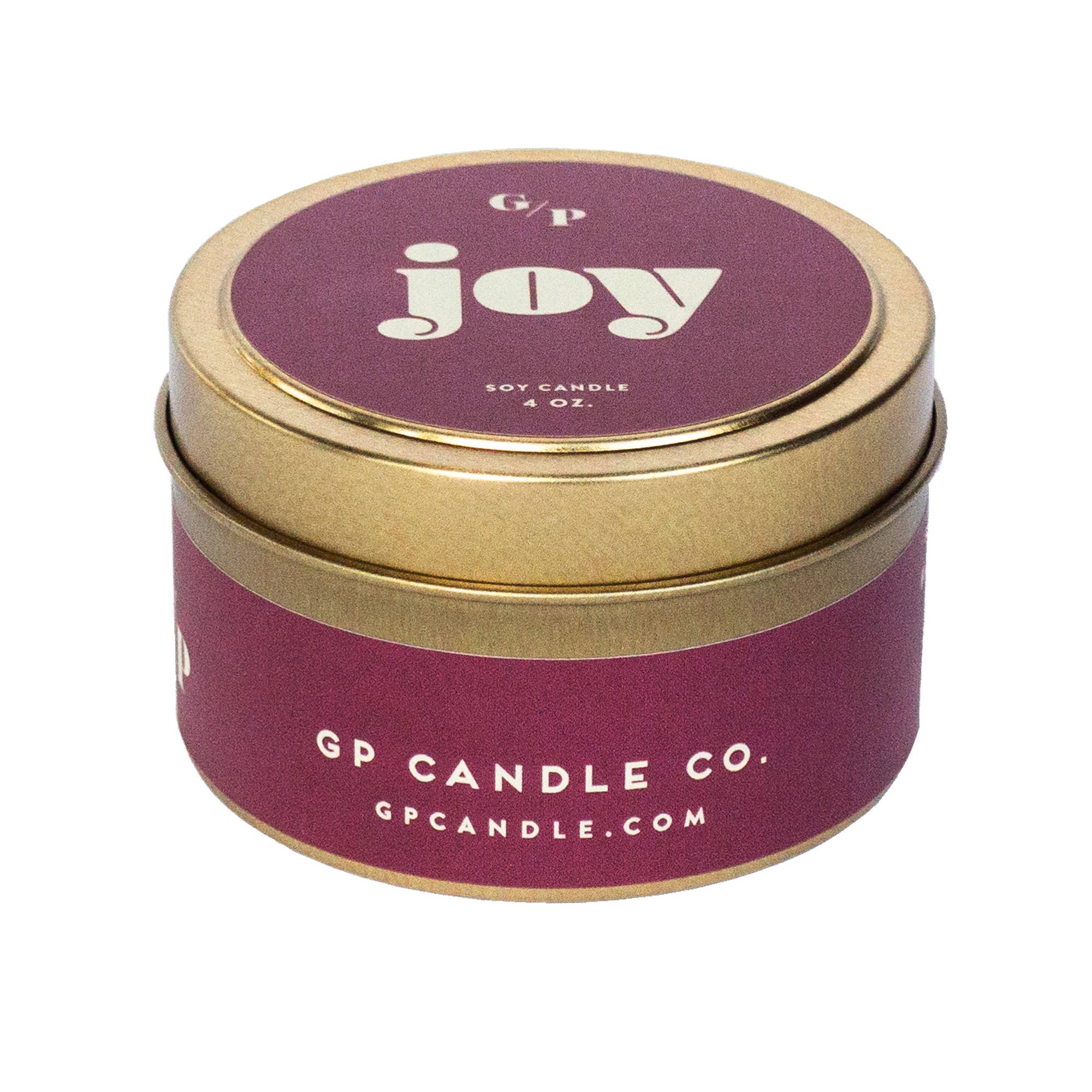 GP Candle Co. - Wholesale Travel Candles - Joy Just Because 4 oz. Candle Tin1