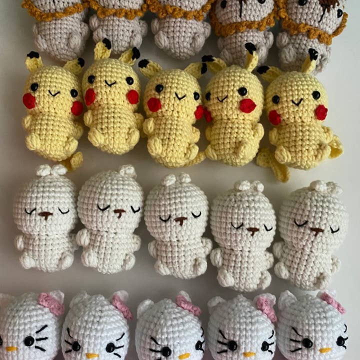 KLABELGIFT – Großhandel Schlüsselanhänger – Damen – Handgemachter Amigurumi-Tier-Schlüsselanhänger – Mini-Häkelgeschenk