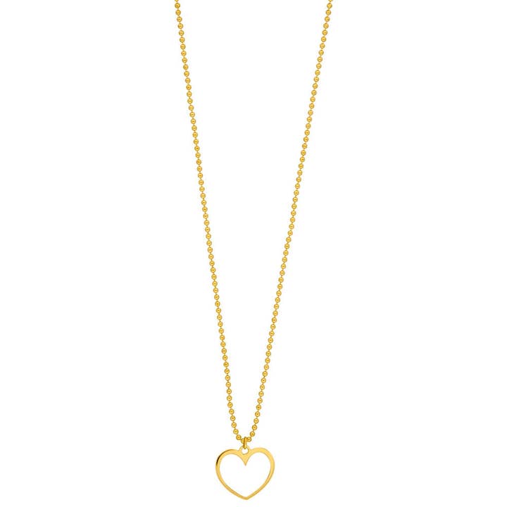GENTLE HEART 14K yellow gold necklace for wholesale by Leaf Jewelry