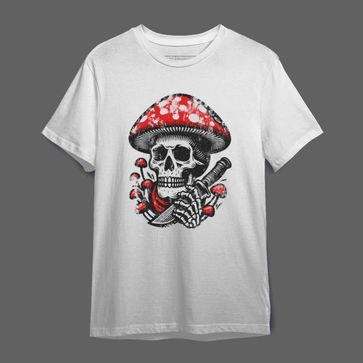 T-shirt homme muscaria pour la vente par Mary Cotton Couture