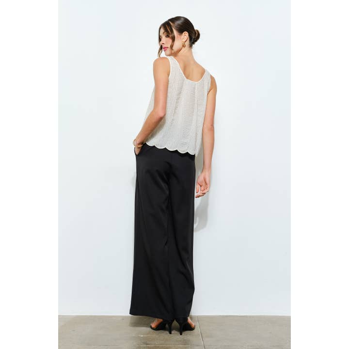 INA - Wholesale Blouse - Women's - All Over Beaded Scallop Hem Sleeveless Top6