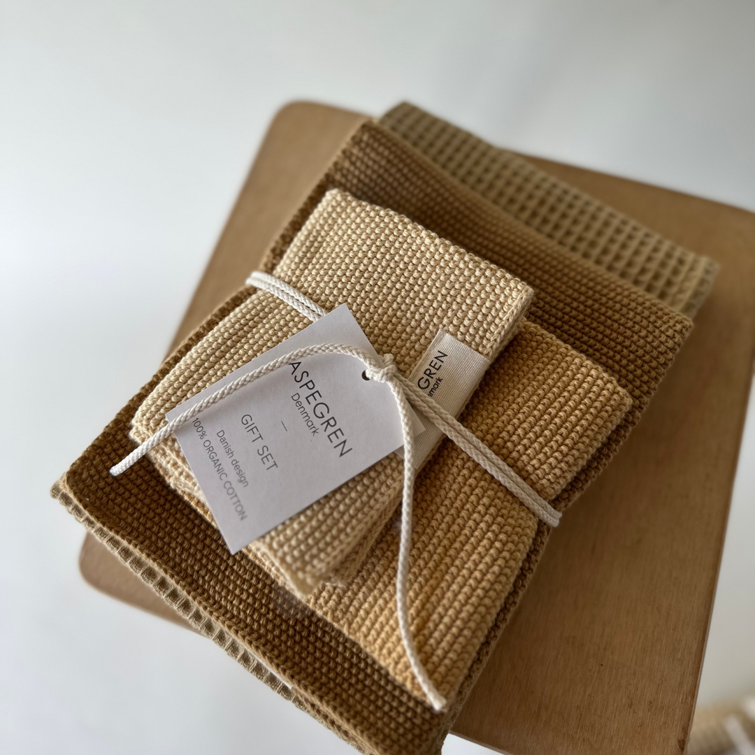 Aspegren Denmark - Wholesale Dishcloth - Gift set - 100% Organic cotton - Set of 4 - Melon 3