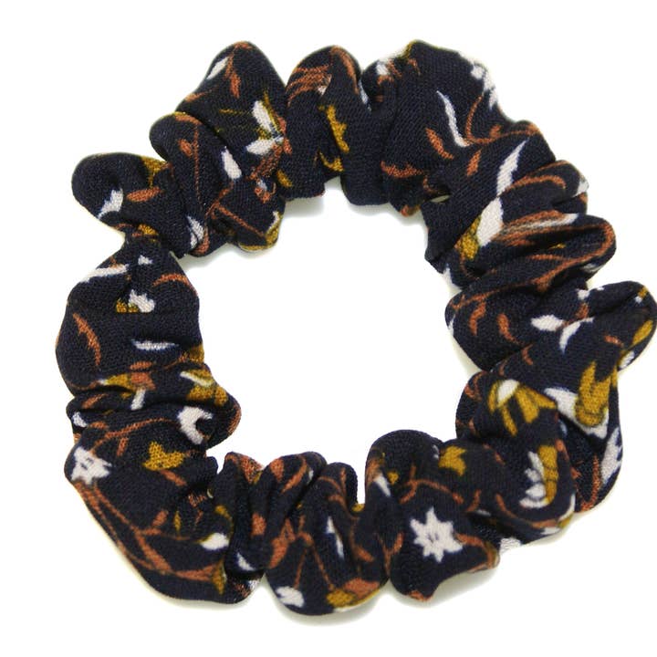 Winter Garden Small Scrunchie - Black - HEL213 BLACK for wholesale by Hepburn & Co.