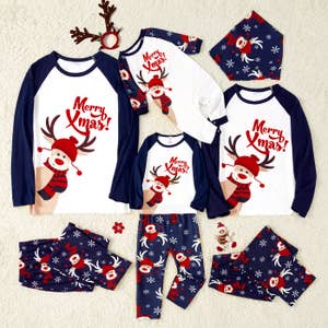 2Pcs Women Christmas Pajama Set Long Sleeve Crop Top Shorts Xmas Snowflake  Print Knit Homewear