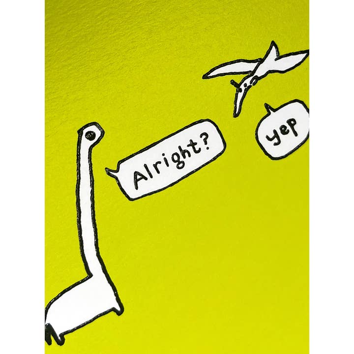 Brainbox Candy - Wholesale Birthday Card - Funny Birthday Card - Embossed Alright? Yep! Greetings Card1