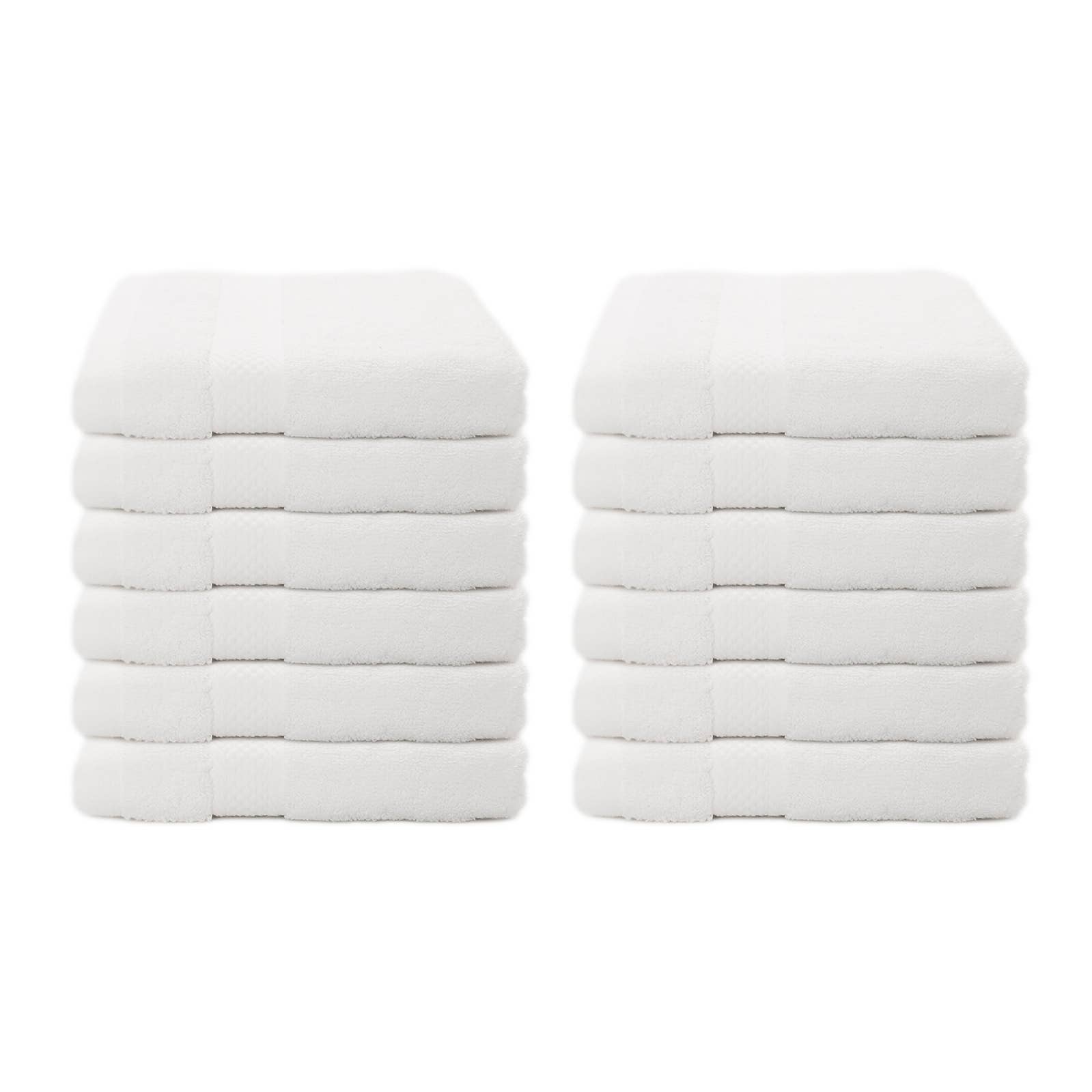 Cozablu Home - Wholesale Washandje - Witte 12-delige washandjesset 100% katoen 13x13 gezichtsdoekjes0