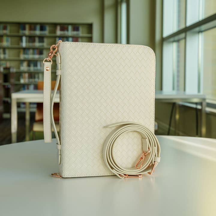 Ever, AJ - Wholesale Bible Cover - Bible Cover, Weave Bible Case, Crossbody PEARL8